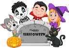 Cartoon kids with halloween costume Royalty Free Vector
